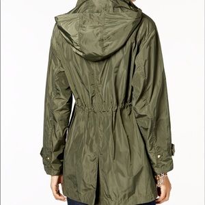 Michael Kors Olive Hooded Rain Jacket 